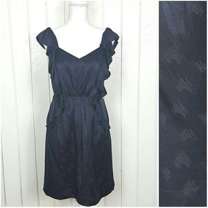 HYPE Silk Navy Blue Fit & Flare Cocktail Dress 8